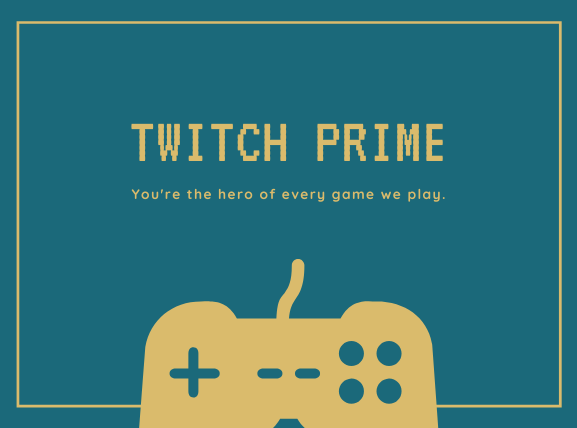 twitch prime 青緑地下部にコントローラー