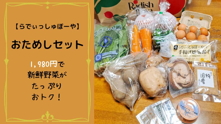 【らでぃっしゅぼーや】おためしセット1,980円でこだわり野菜がたっぷりおトク！